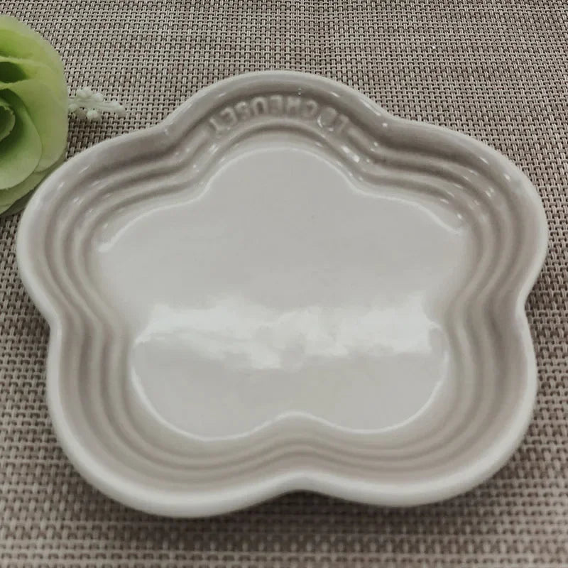 Plum Blossom Plate, 5.5 in, Ceramic