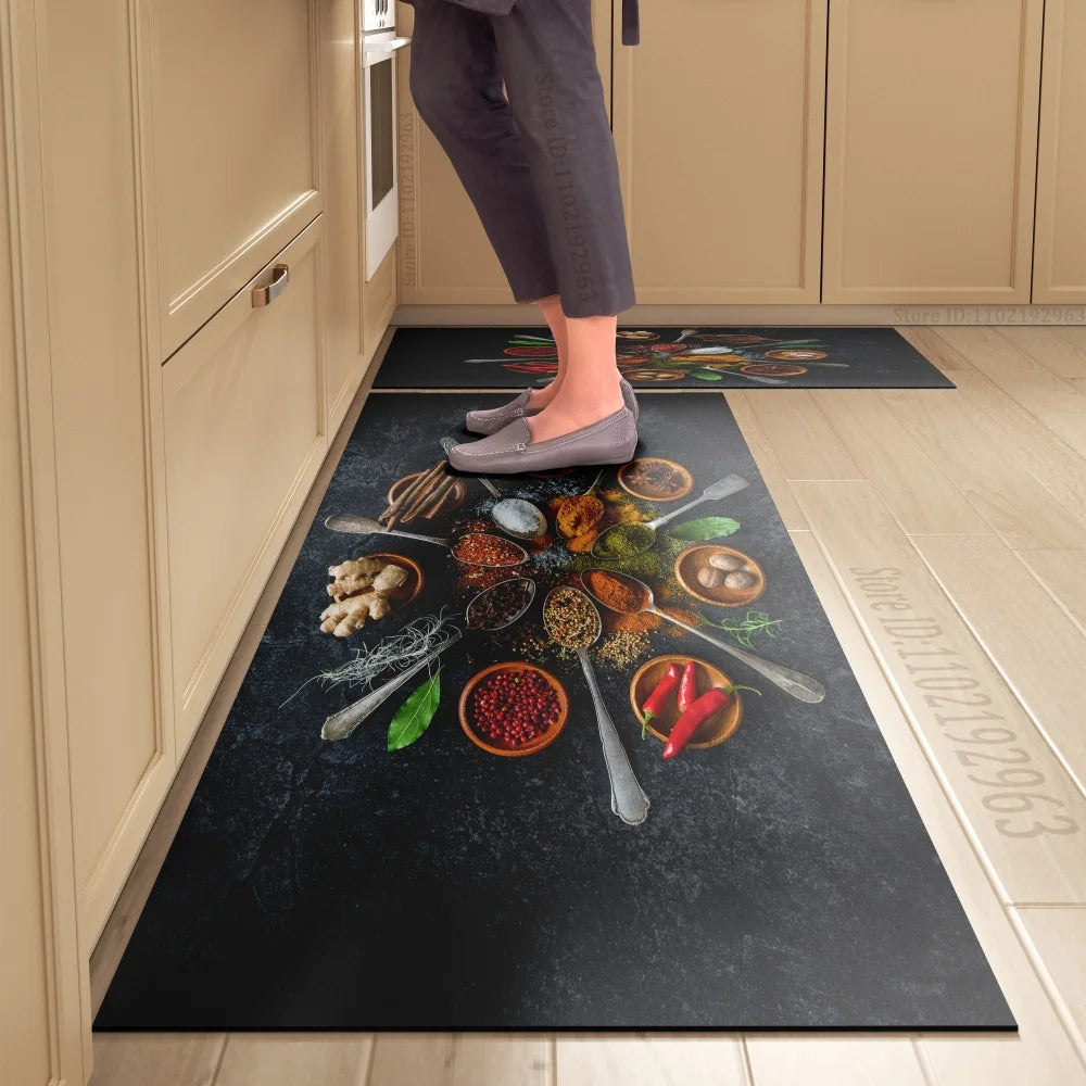 Kitchen Floor Mat, Dining Theme