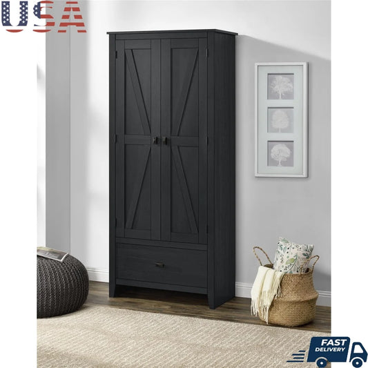 30 Inch Storage Cabinet w/Adjustable Shelves, Freestanding