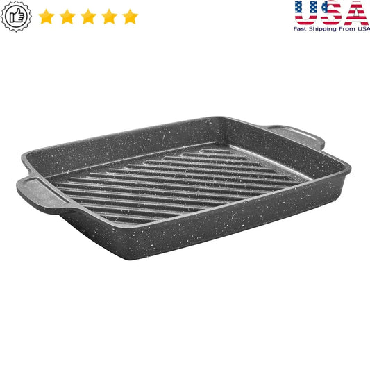 12 Inch Non-Stick Cast Aluminum Steak Pan, Oven Safe