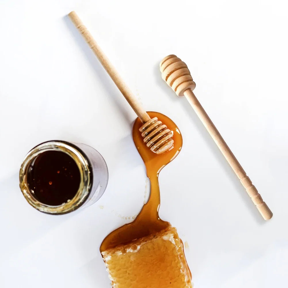 10pcs Wooden Honey Spoon/Dipper/Stirrer Stick