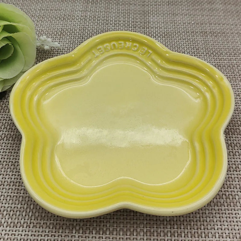 Plum Blossom Plate, 5.5 in, Ceramic