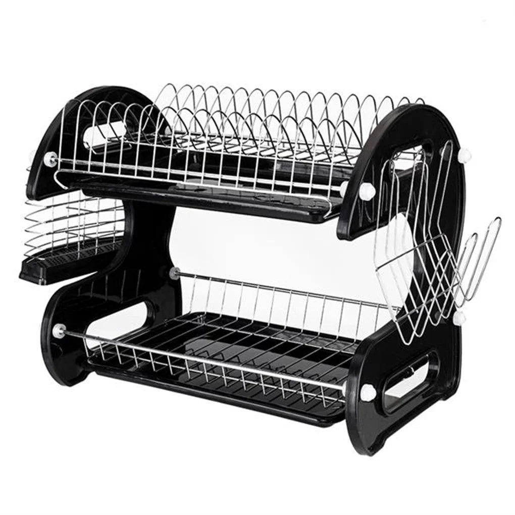 Multifunctional Dual Layers Dish Storage/Drying Rack