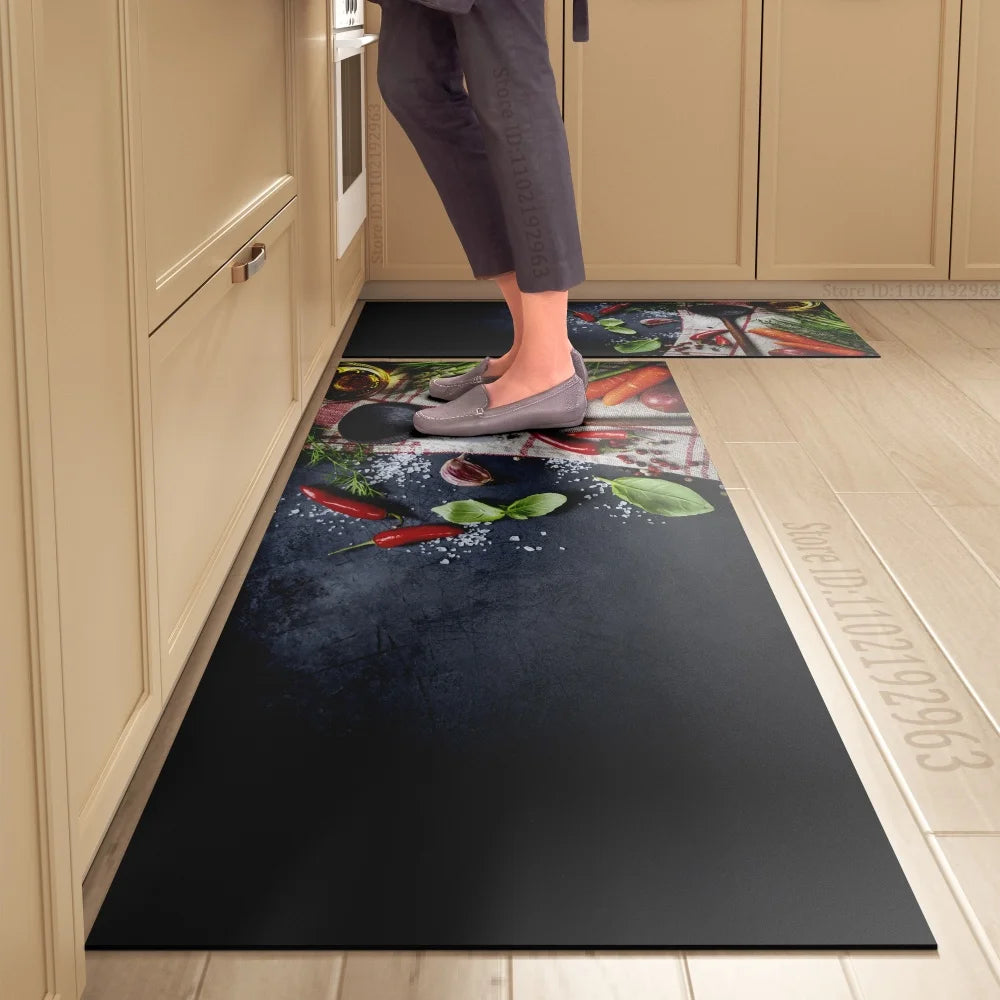Kitchen Floor Mat, Dining Theme