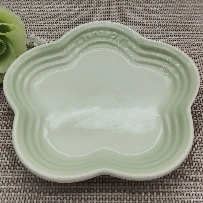 Plum Blossom Plate, 5.5 in, Ceramic