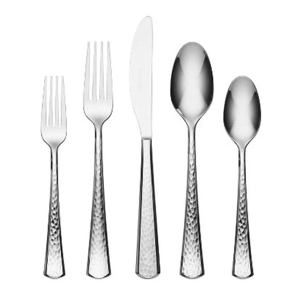 20pc Stainless Steel Flatware Set, Modern Service for 4