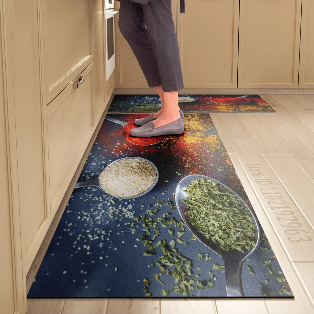 Kitchen Floor Mat, Dining Theme