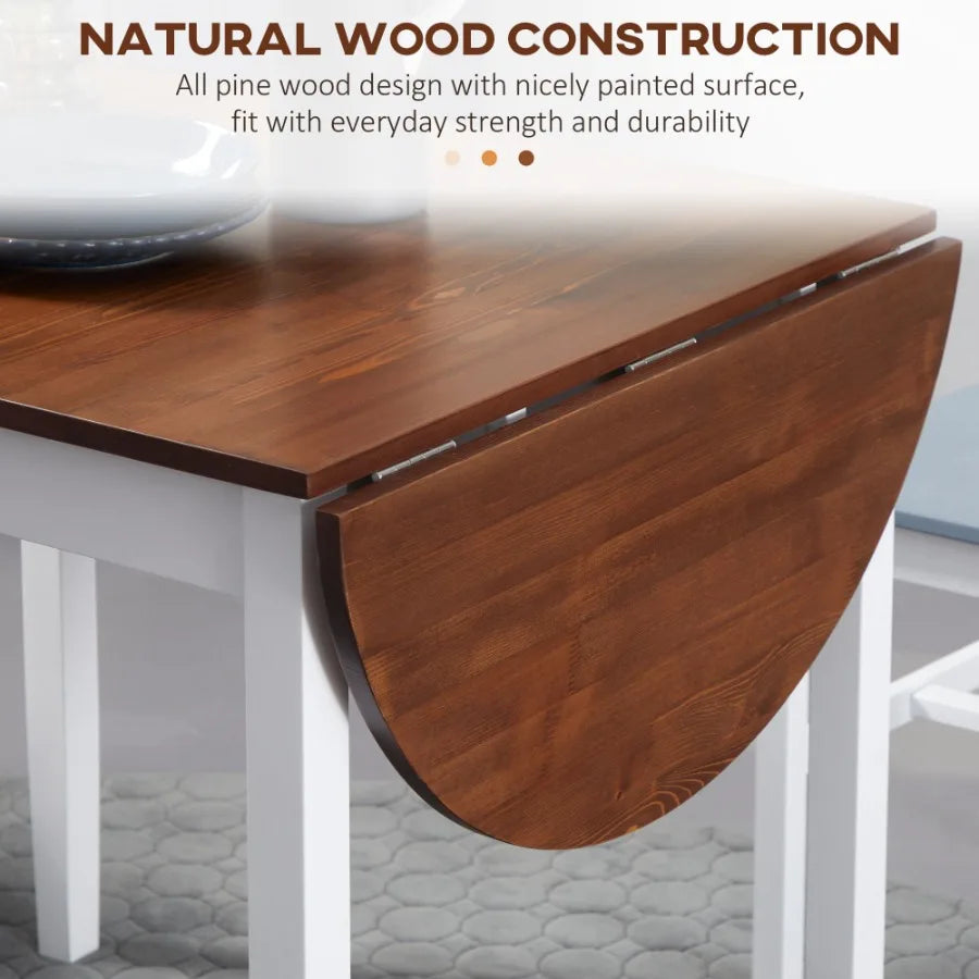 Solid Wood Kitchen Drop Leaf Table