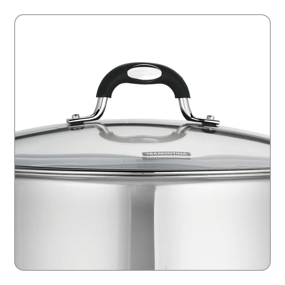 16 Quart Stainless Steel Stock Pot w/Clear Lid