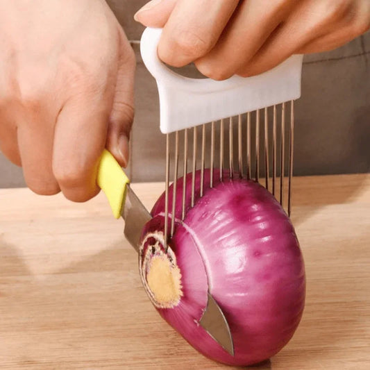 Stainless Steel VeggieHolder for Safe Cutting