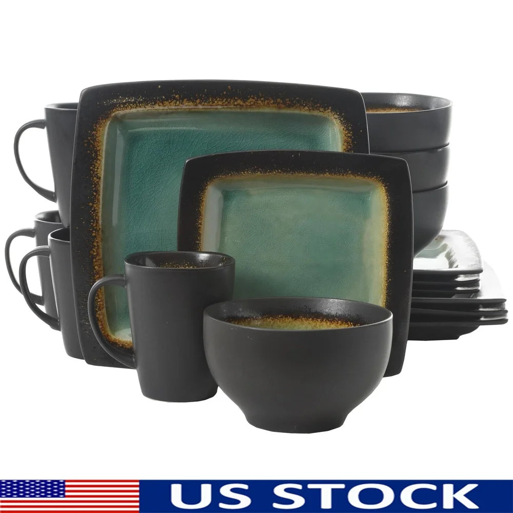 32 Piece Dinnerware Set - Dinner Plates, Mugs, Bowls, Dessert Plates