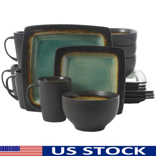 32 Piece Dinnerware Set - Dinner Plates, Mugs, Bowls, Dessert Plates