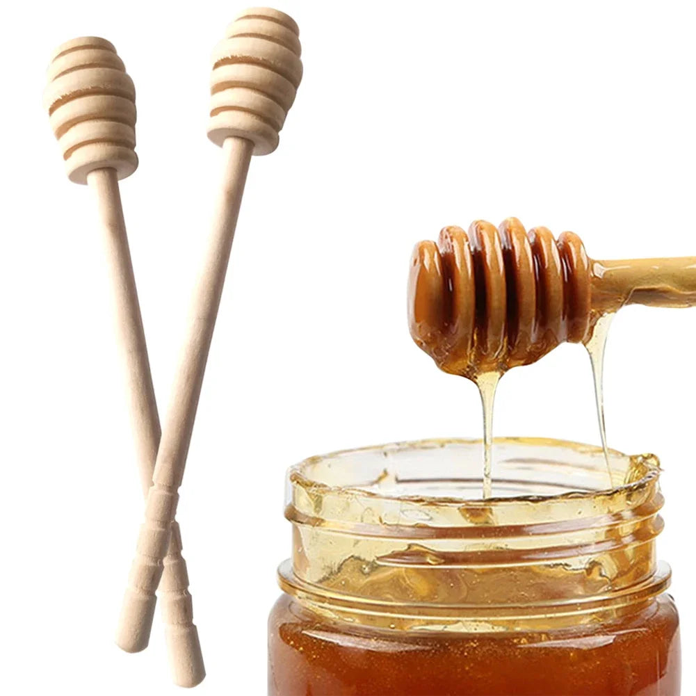 10pcs Wooden Honey Spoon/Dipper/Stirrer Stick
