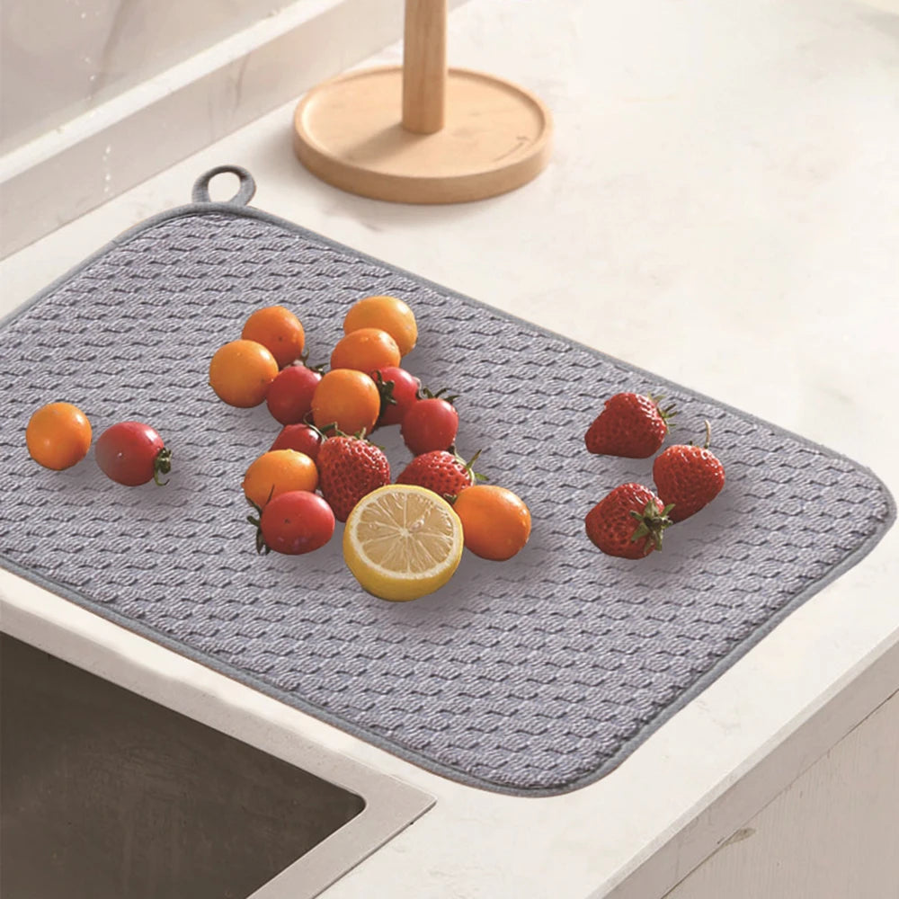 Dish Drying Mat, Microfiber, Non Slip, Heat Resistant