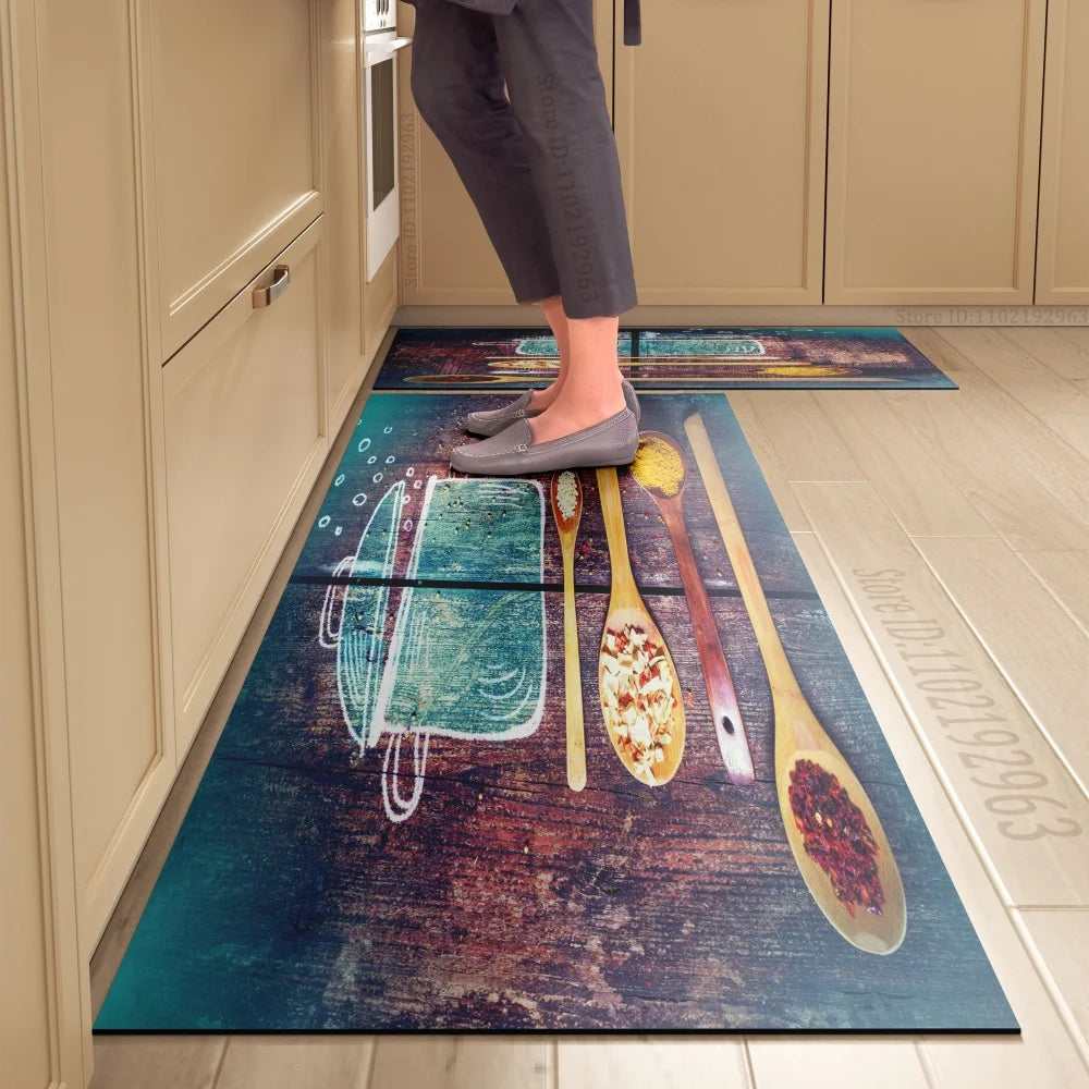 Kitchen Floor Mat, Dining Theme