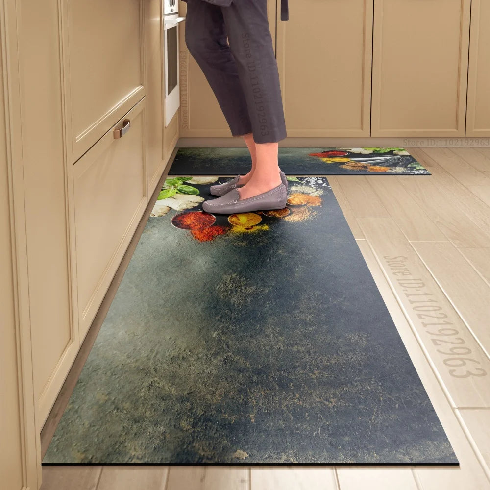 Kitchen Floor Mat, Dining Theme