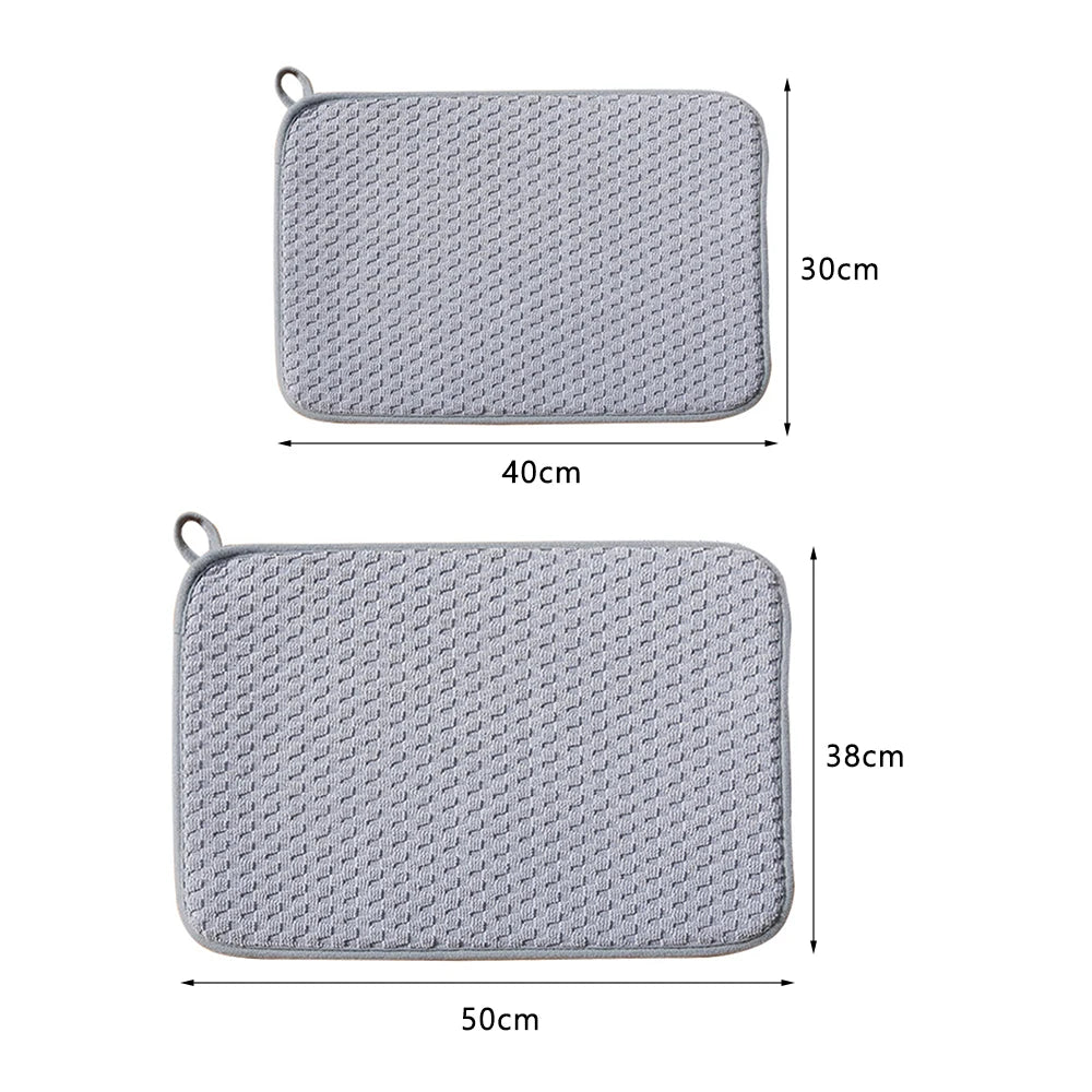 Dish Drying Mat, Microfiber, Non Slip, Heat Resistant