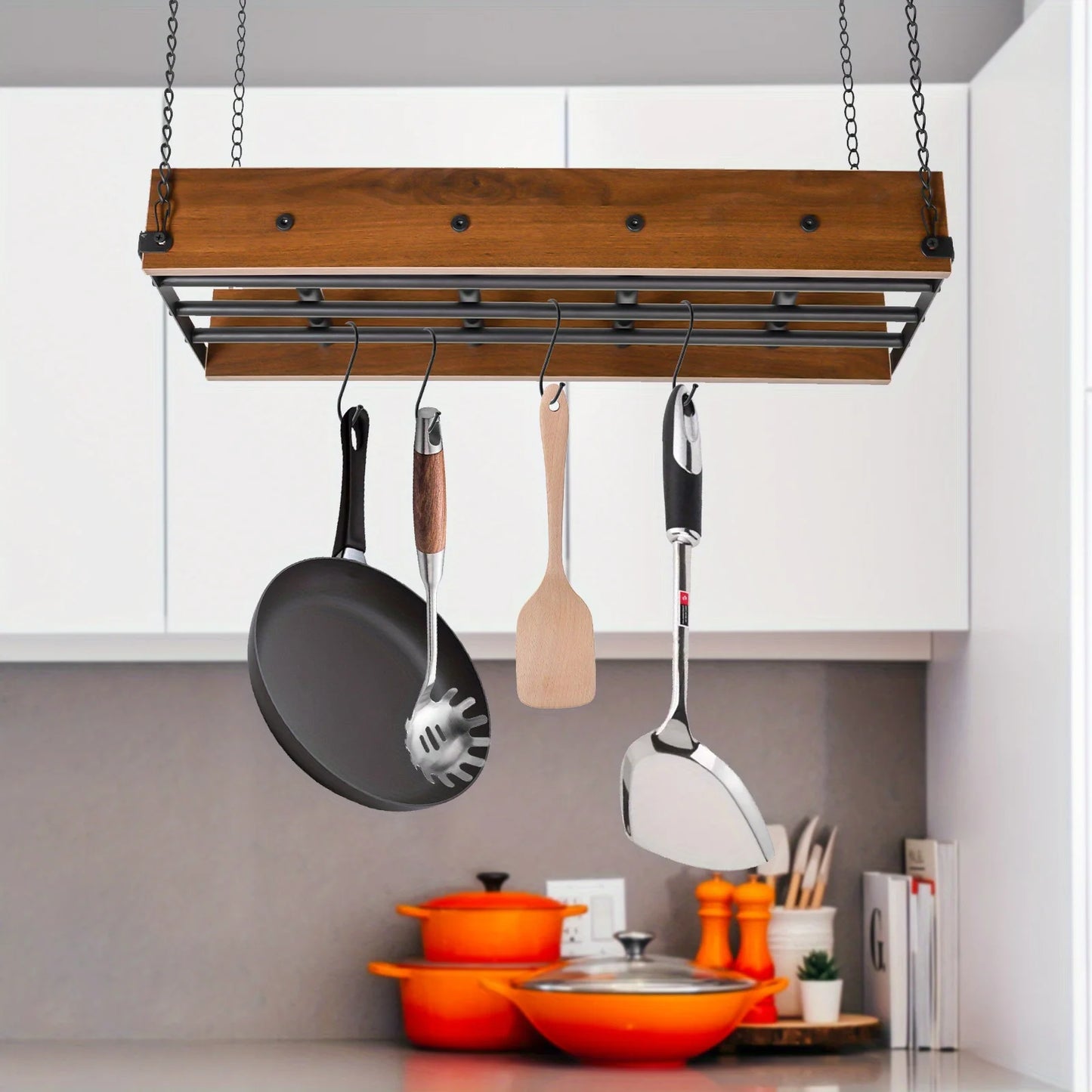 Ceiling Mount Hanging Rack for Pots & Pans