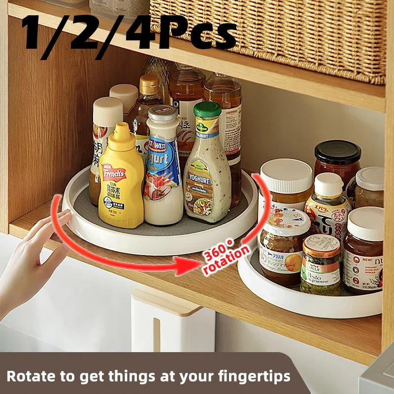 360 degree Rotating Kitchen Condiment Storage Rack