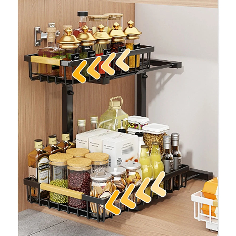 2-Tier Pull Out Under Sink Cabinet Organizer