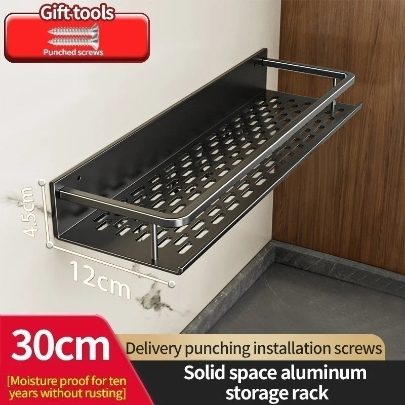 Aluminum Wall Mounted Kitchen Shelf Organizer - Rust & Moisture Resistant
