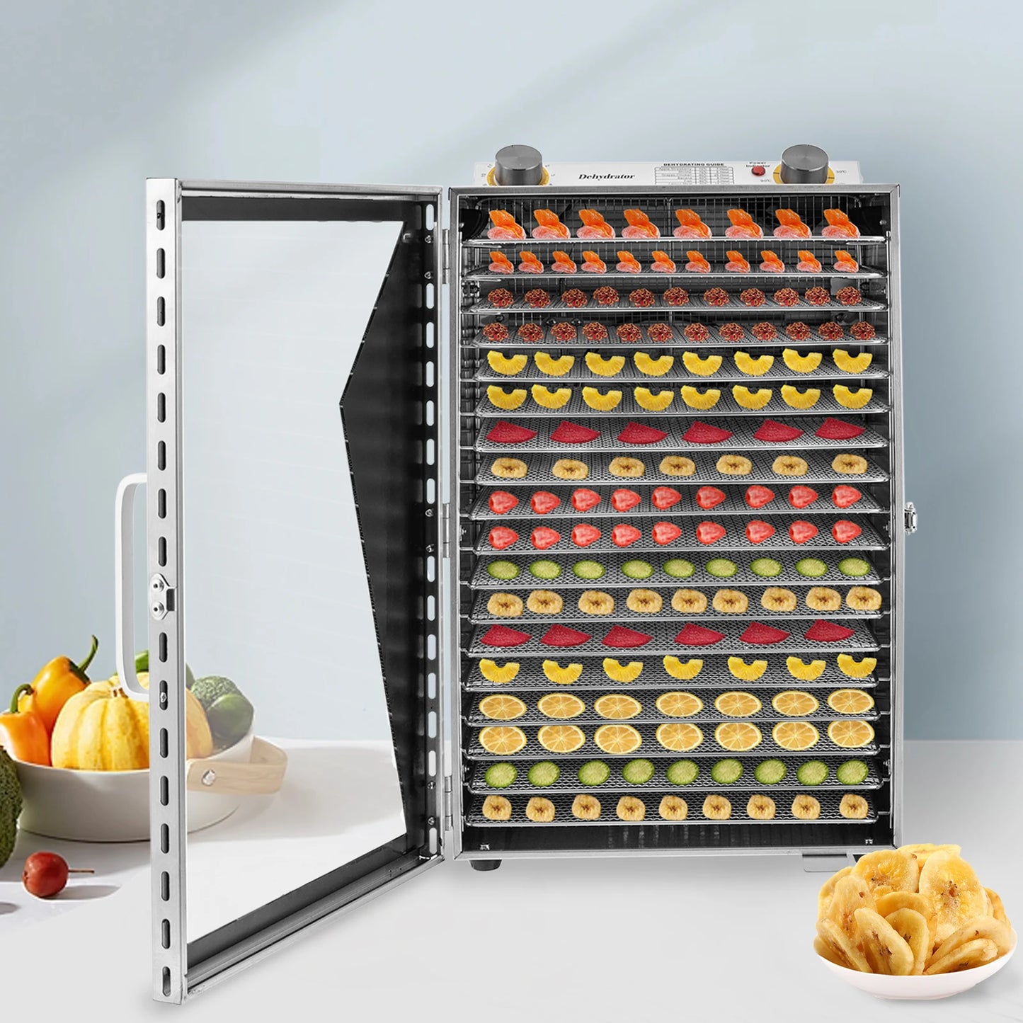 Food Dehydrator w/18 Stainless Steel Trays