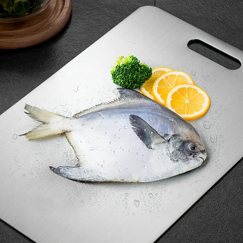 2pcs Stainless Steel Cutting Board Set - Heavy Duty Non-Slip | BPA Free & Rust Proof