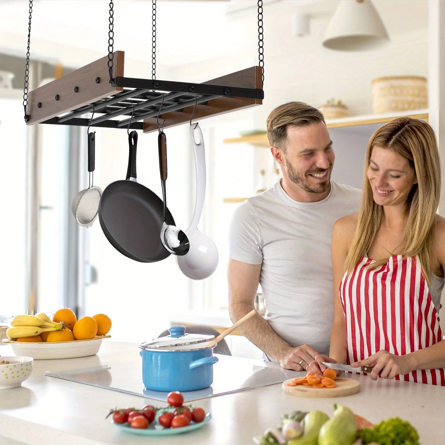 Ceiling Mount Hanging Rack for Pots & Pans