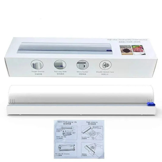 Plastic Dispenser w/Kitchen Cling Film Holder & Cutter