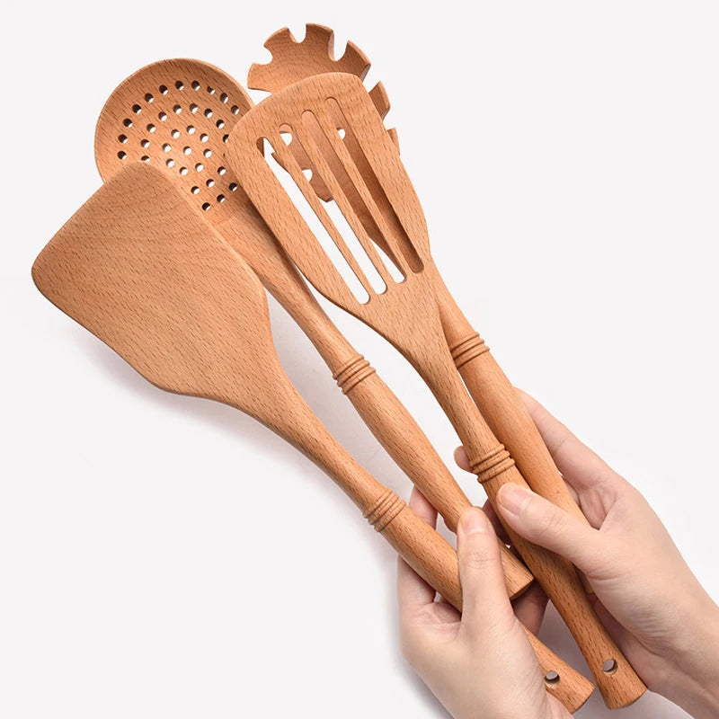 7pcs Bamboo Kitchen Utensils Set