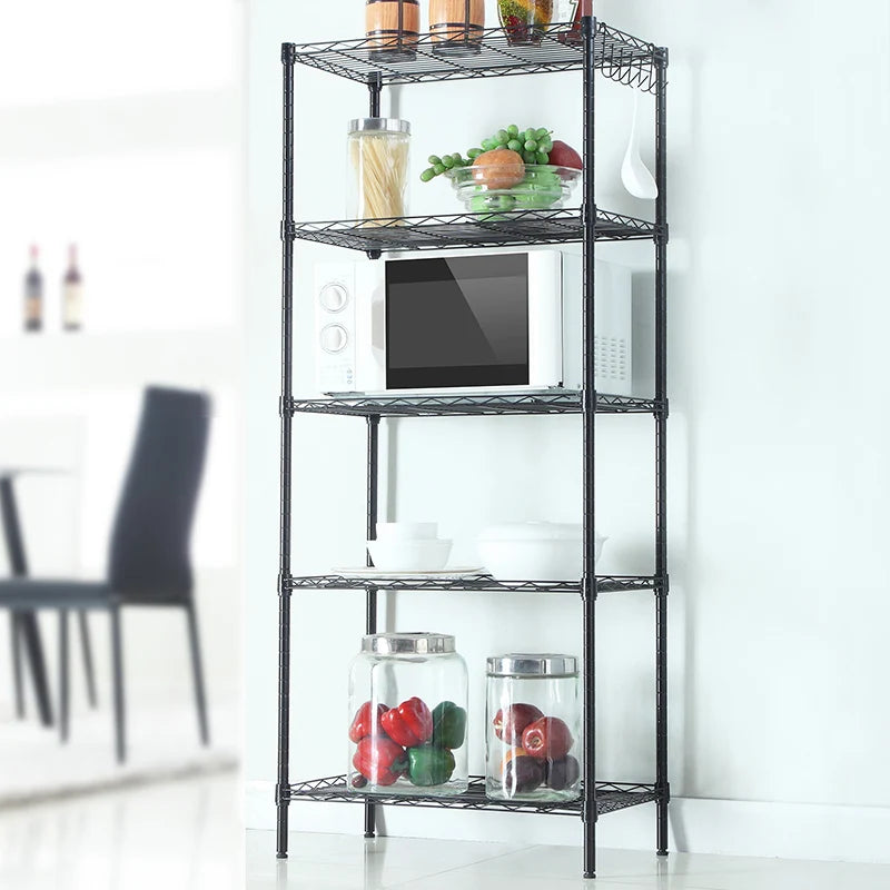 Metal Kitchen Storage Rack, Multifunctional - 4/5 Tiers