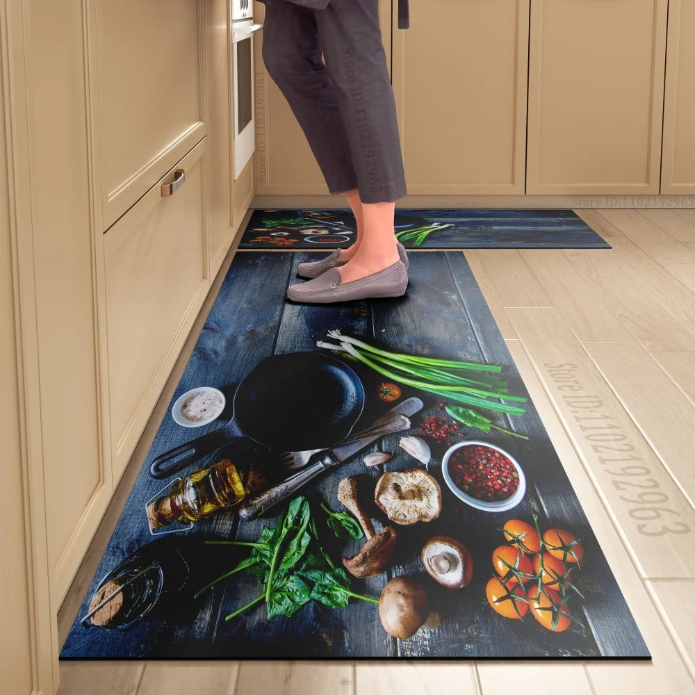 Kitchen Floor Mat, Dining Theme