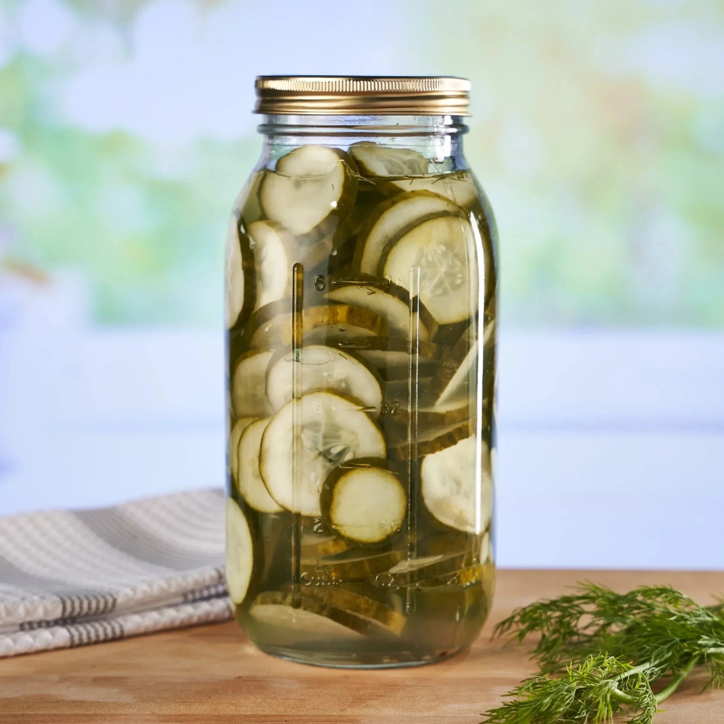 6 Count Airtight Glass Wide Mouth Canning Jars, 64 oz