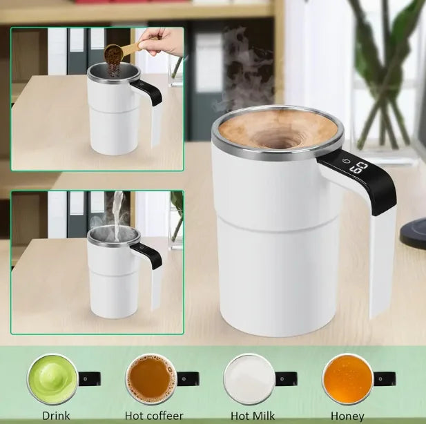 Portable Electric Automatic Coffee Mixer, USB Rechargeable