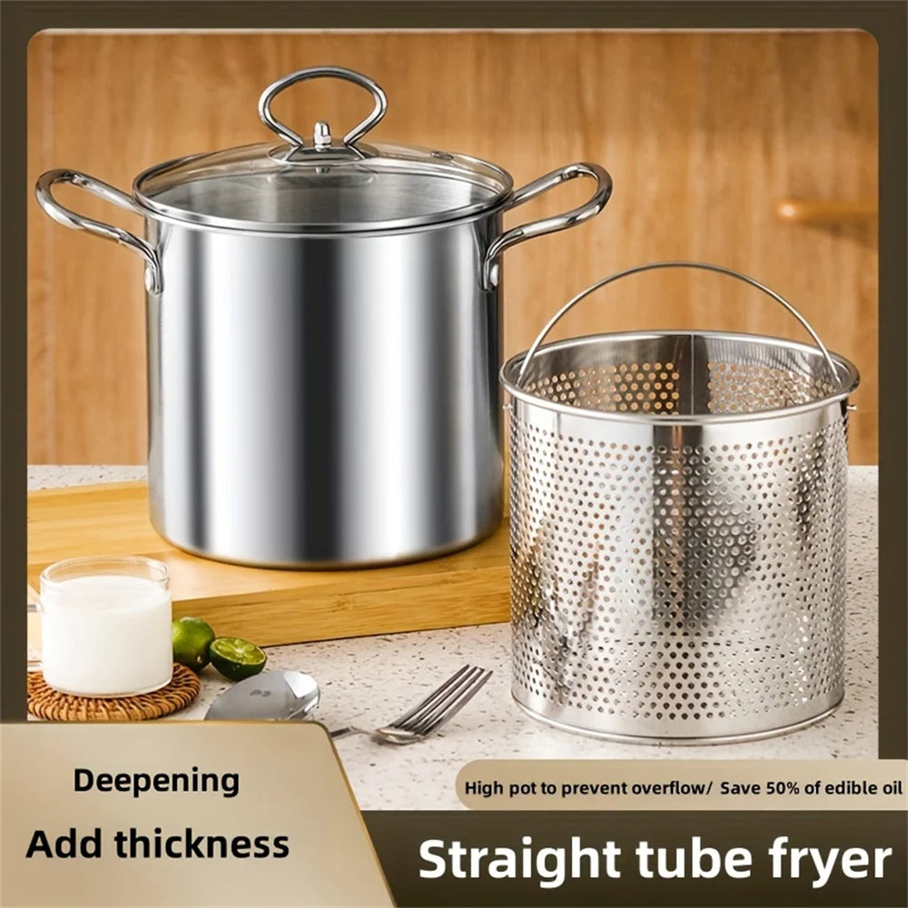 Multifunctional Small Fryer, Stainless Steel