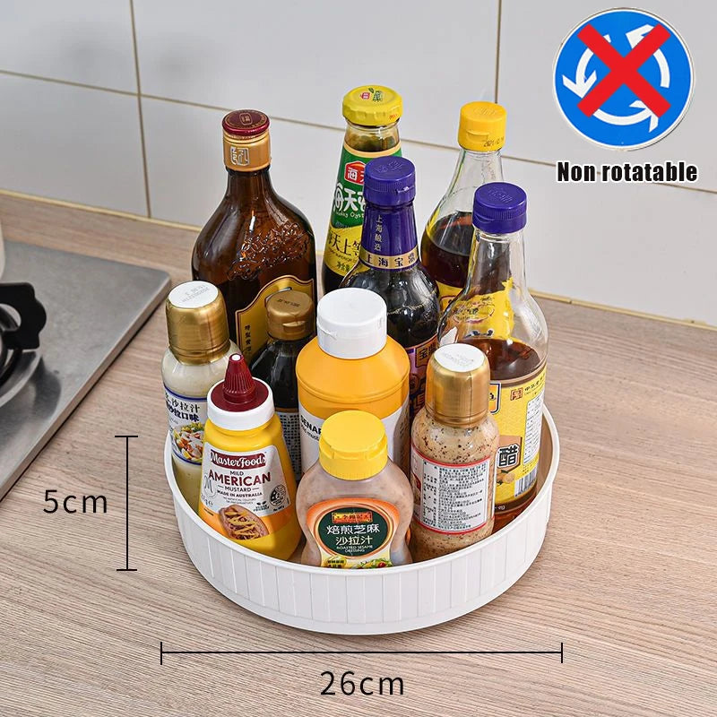 360 degree Rotating Kitchen Condiment Storage Rack