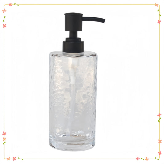 3-Pack Elegant Hammered Glass Soap Dispenser