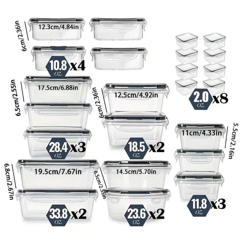 24pc Kitchen Storage Container Set, Plastic w/Lids, Dishwasher Safe