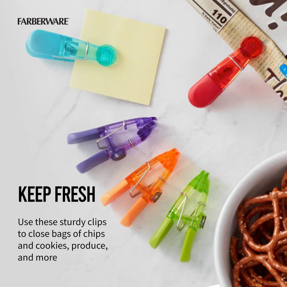 5 Count Translucent Plastic Magnetic Kitchen/bag Clips