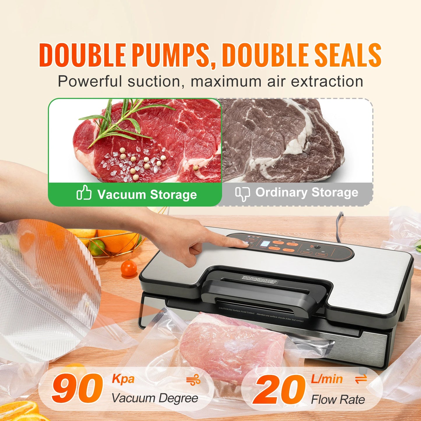 Vacuum Sealer with 10 Free Vacuum Bags