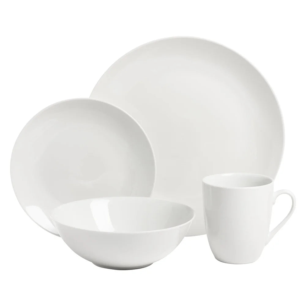 16-Pc Ceramic Dinnerware Set  - Plates, Bowls, & Mugs