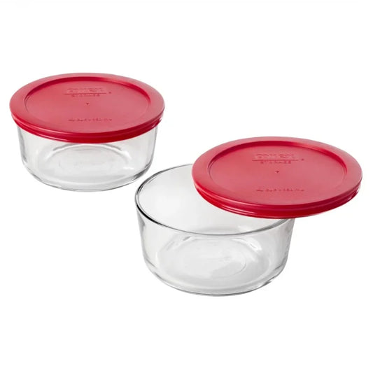 4 Cup Glass Storage Bowls