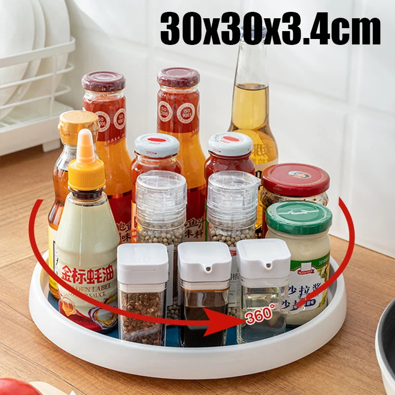 360 degree Rotating Kitchen Condiment Storage Rack