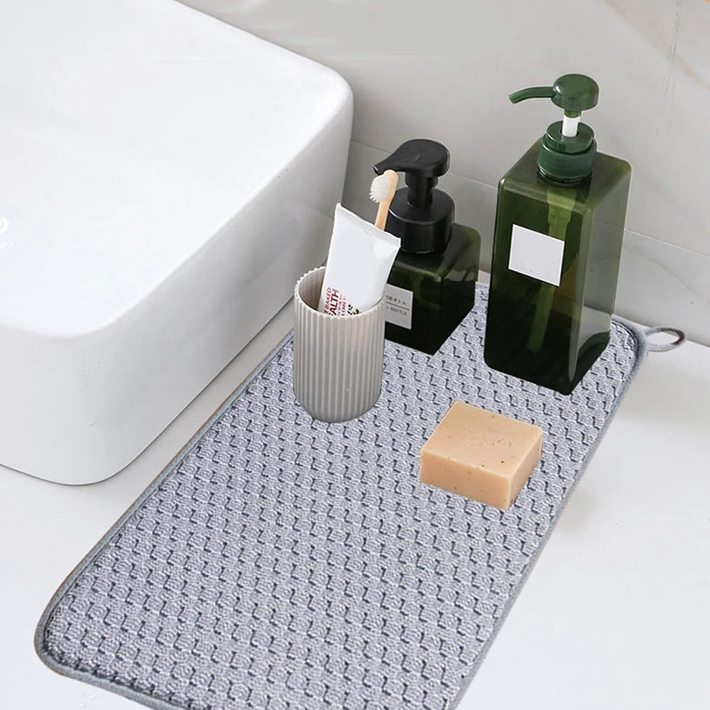 Dish Drying Mat, Microfiber, Non Slip, Heat Resistant