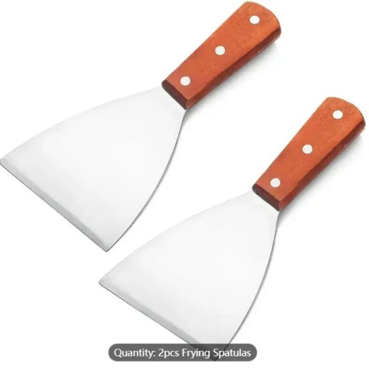 Durable 2-Piece Stainless Steel BBQ Spatula Set
