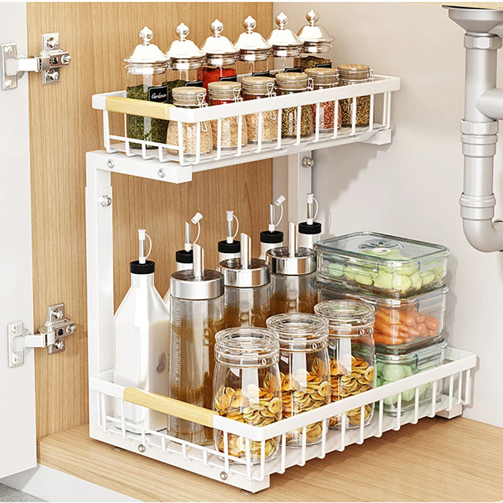 2-Tier Pull Out Under Sink Cabinet Organizer