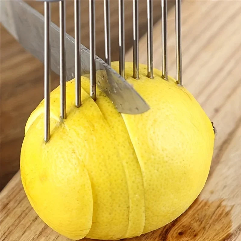 Stainless Steel VeggieHolder for Safe Cutting