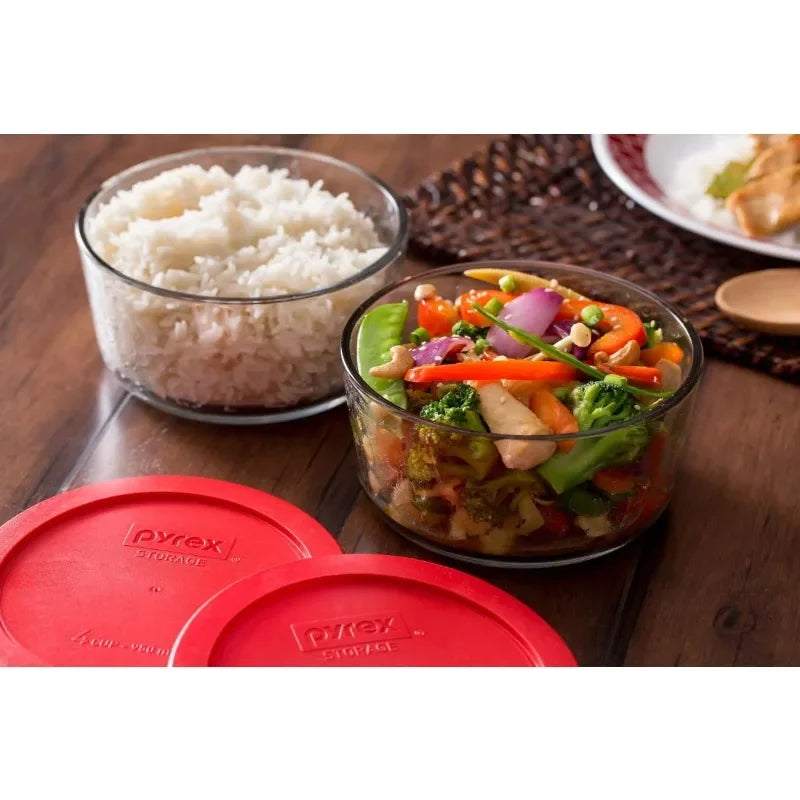 4 Cup Glass Storage Bowls