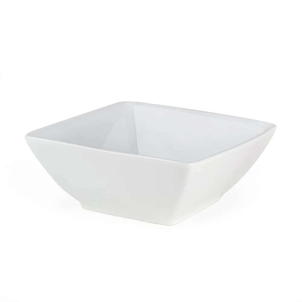 Durable Porcelain Square Bowls, Set of 6