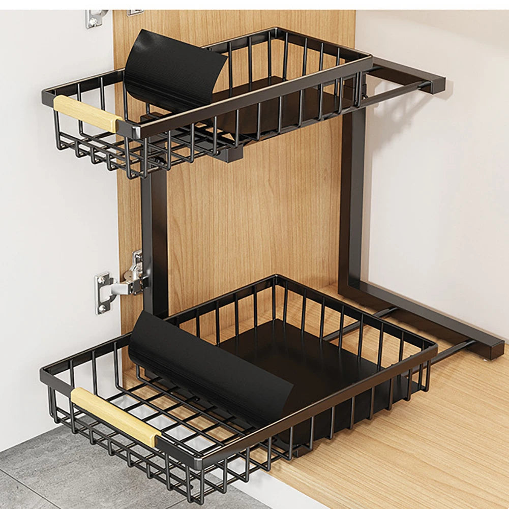 2-Tier Pull Out Under Sink Cabinet Organizer